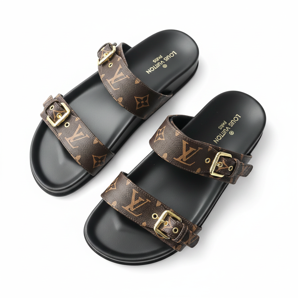 Designer sandal on white background